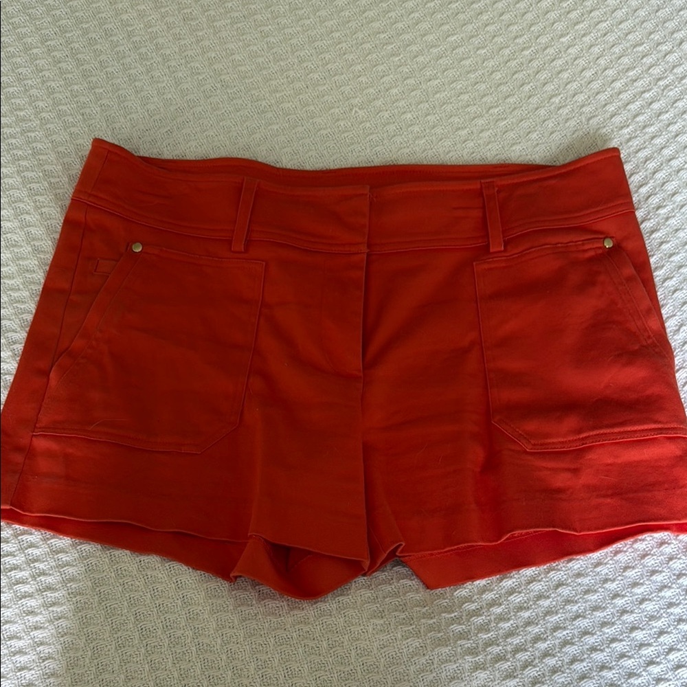 Cache Bright Orange Denim Shorts